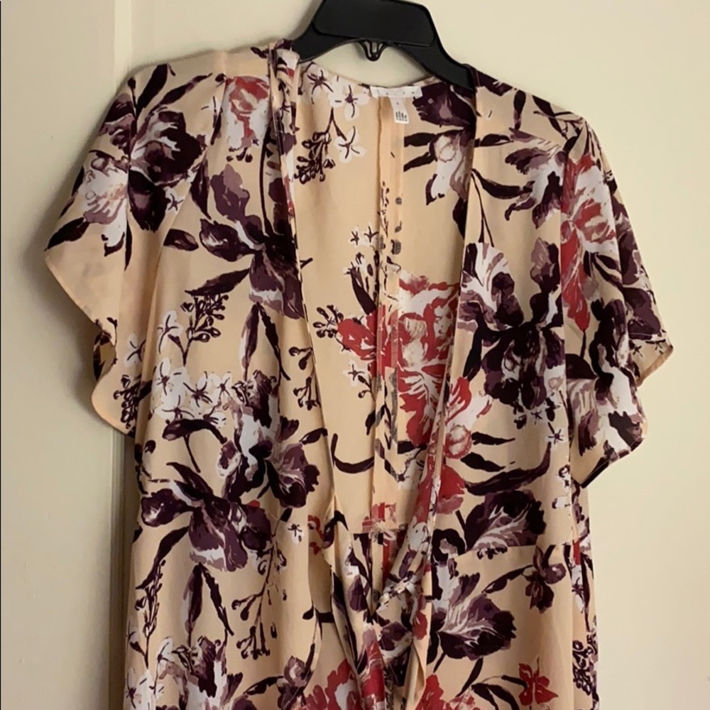 NWOT Leith short sleeve long floral kimono - Picture 2 of 7